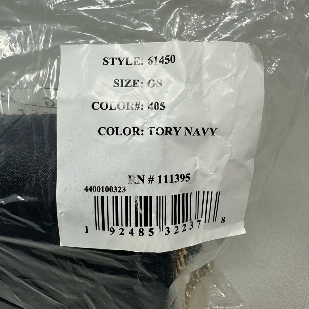 Tory Burch Leather Emerson Shoulder Bag, OS - Navy - Picture 13 of 13